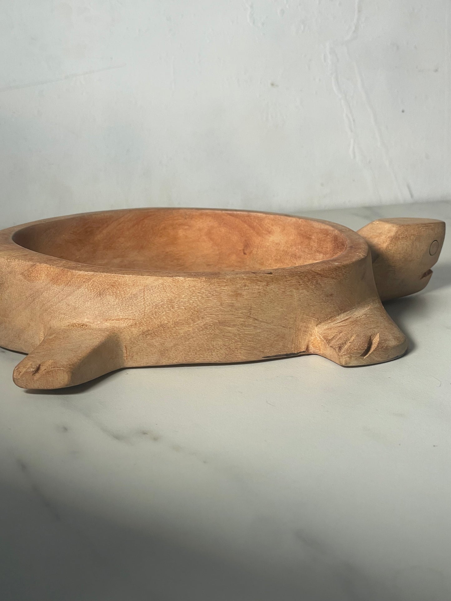 Vintage Hand Carved Wooden Turtle Incense Holder