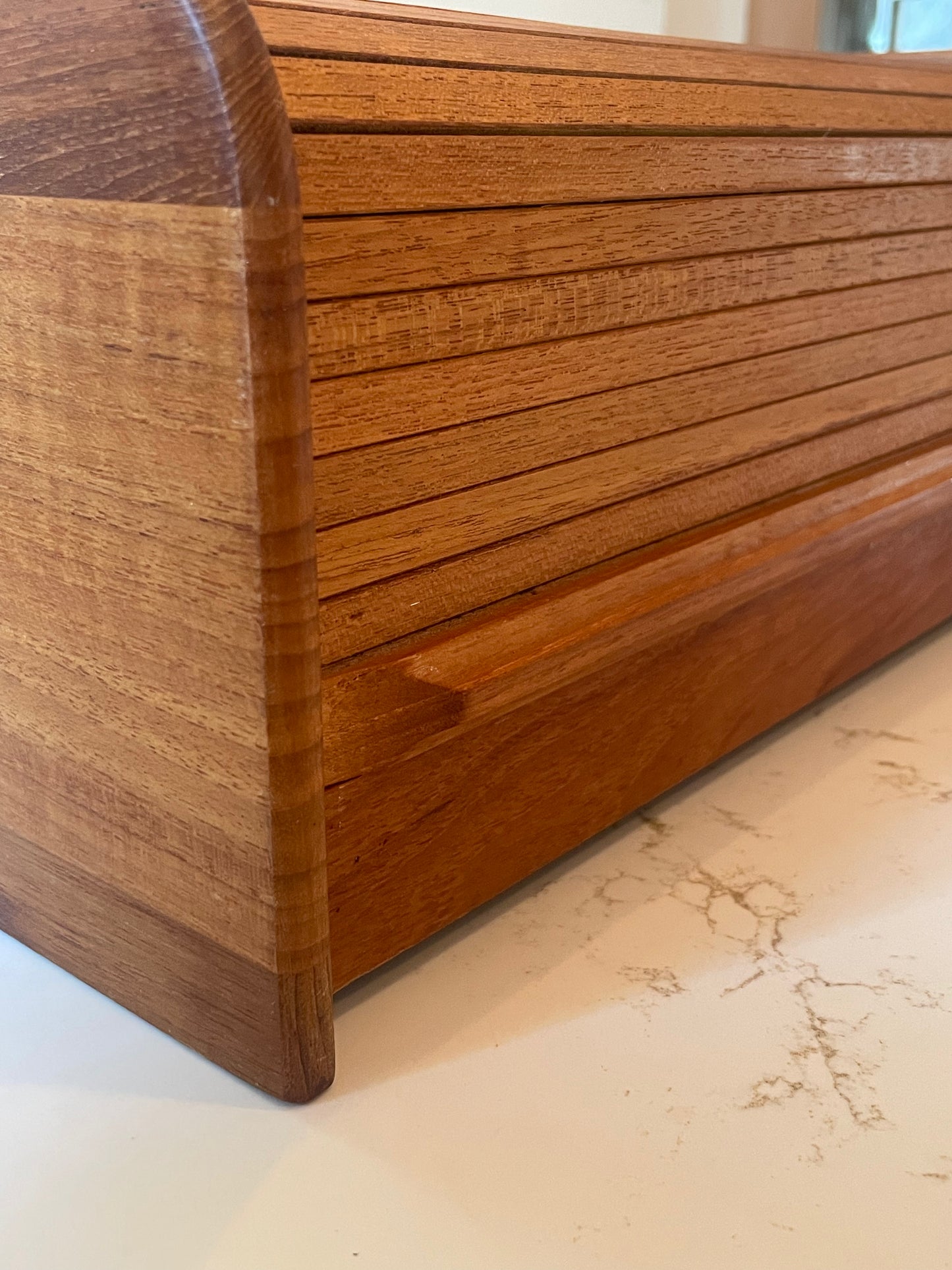 Vintage Kalmar Teak Tambour Box Desk Organizer, 1970s