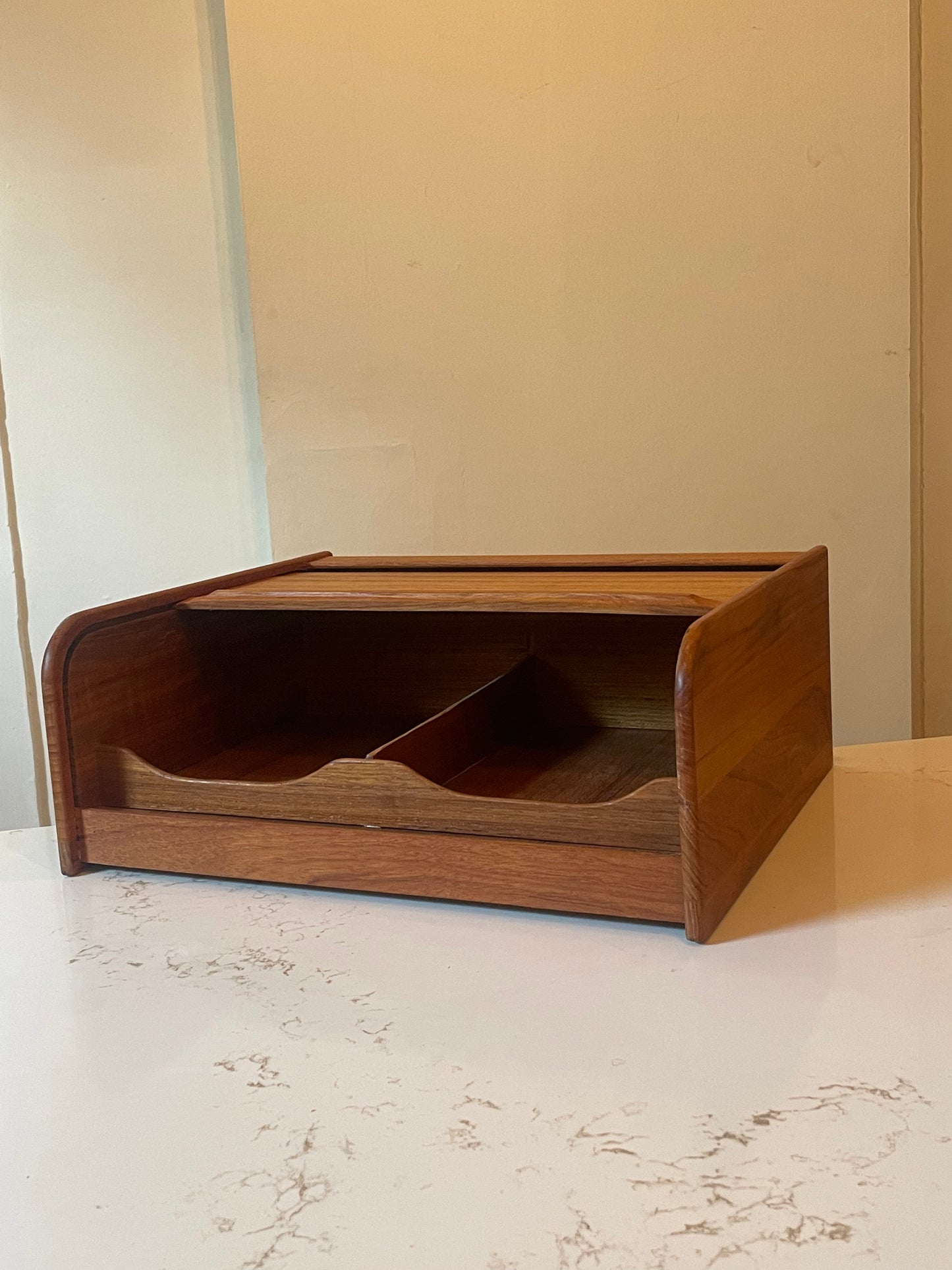 Vintage Kalmar Teak Tambour Box Desk Organizer, 1970s