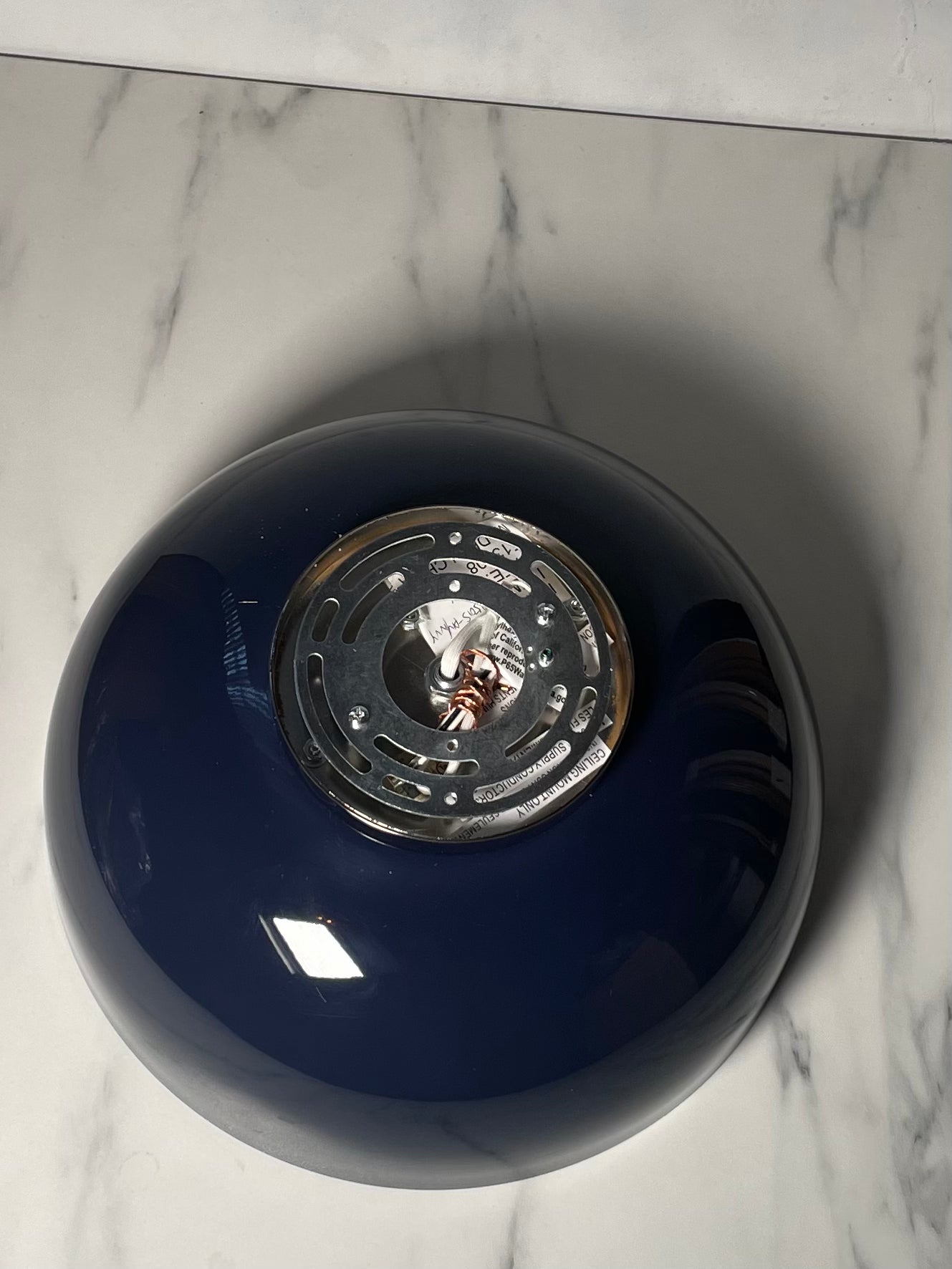 Mitzi Avery Navy & Nickel Flush mount Light Fixture