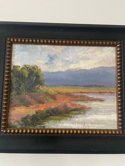 Oil Pastel Coastal Landscape Art
