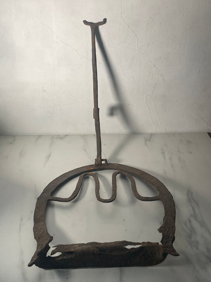 Primitive Hand-forged Reworked Iron Book Stand