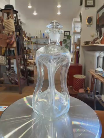 Danish Holmegaard Kluk Flaske Glass Decanter & Glass Cork