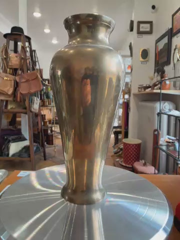 Vintage Solid Brass 12” Vase