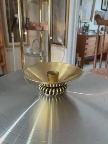 Rare 1940’s Brass Coil Foot Fredrick Buehner-Wanner “Buenilum” Candle Holder
