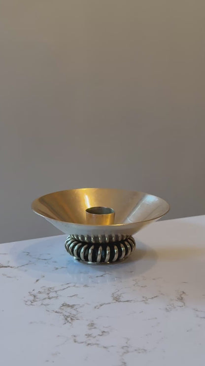 Rare 1940’s Brass Coil Foot Fredrick Buehner-Wanner “Buenilum” Candle Holder