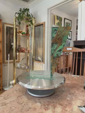 Mod Memphis Metal, Glass & Gold Ikebana Vase