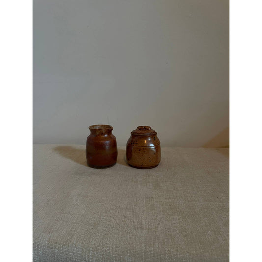 '91 Bruggers Cream and Sugar Stoneware Set