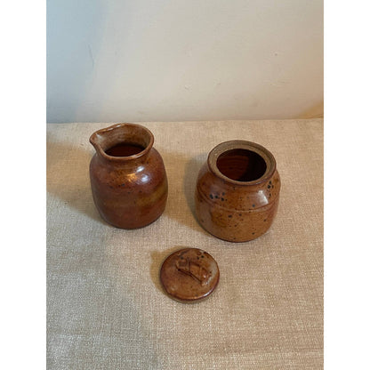 '91 Bruggers Cream and Sugar Stoneware Set