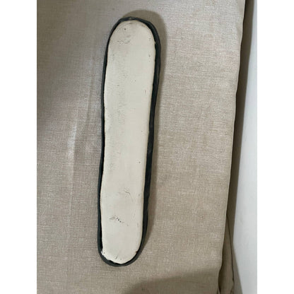 Dark Green Glazed Ceramic Bread Tray