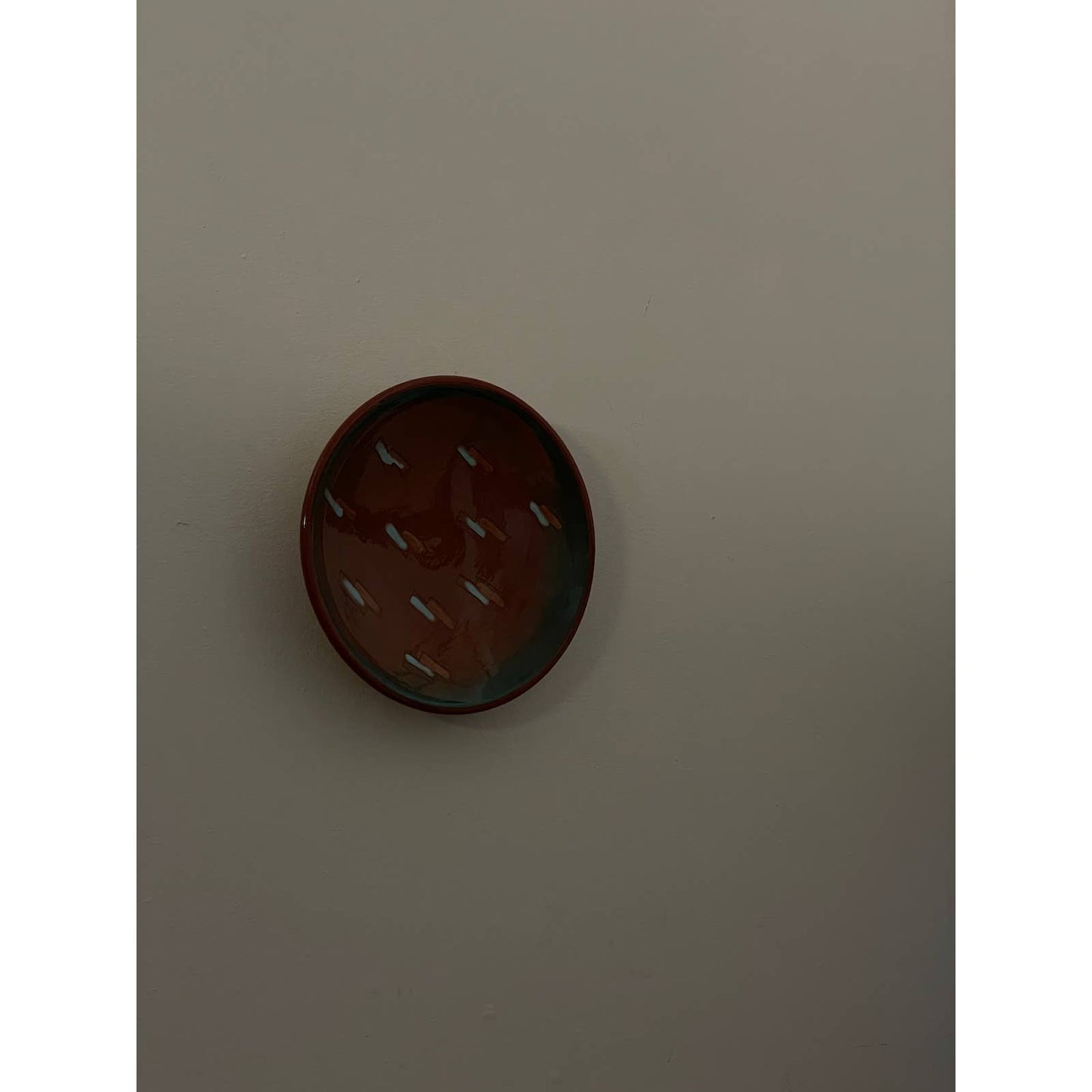 Handmade Terracotta and Turquoise Southwestern Wall Plate