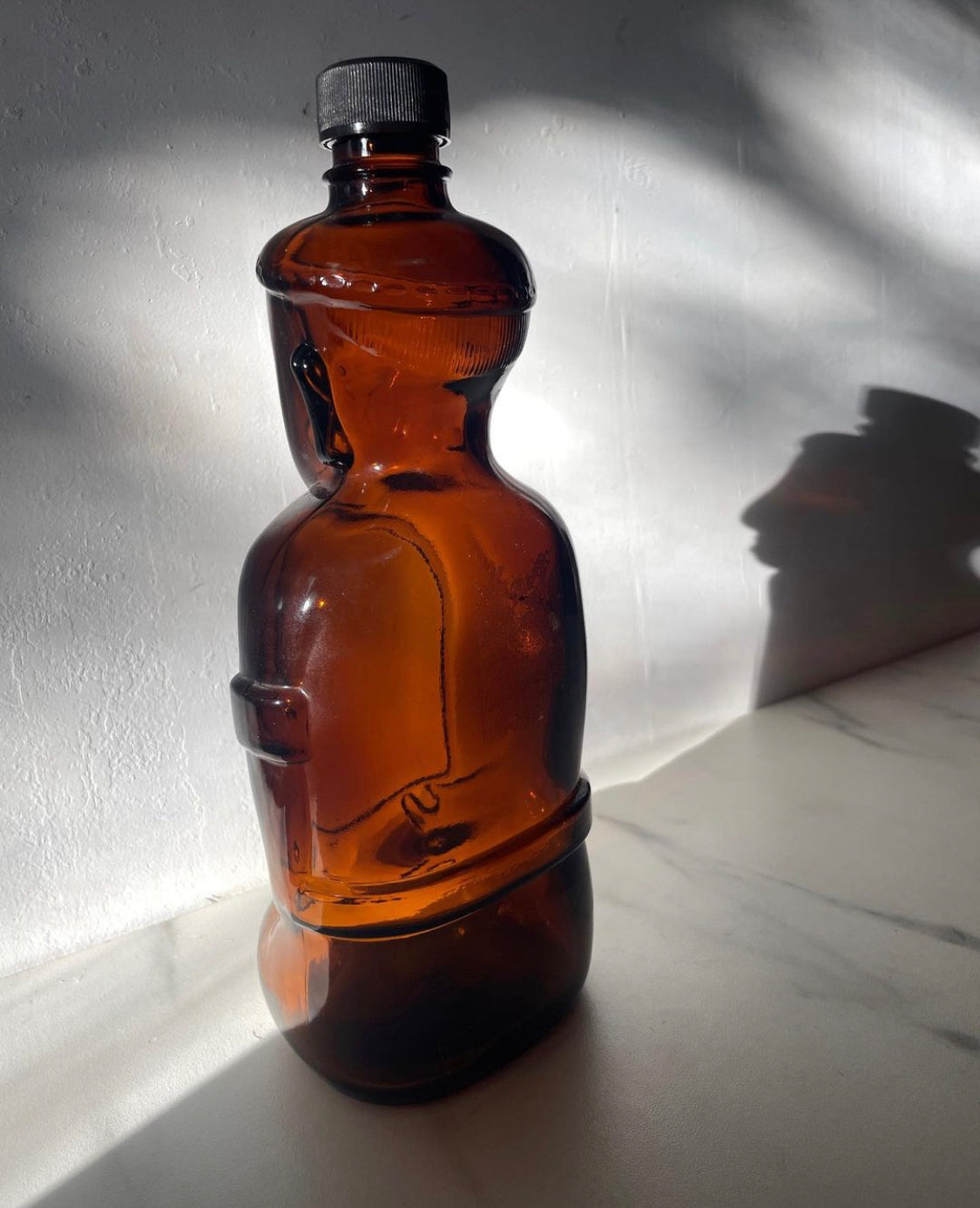Vintage Glass Kahlua Bottle, perfect for homemade Kahlua or vanilla extract