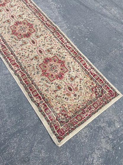 Neutral Floral 13ft Runner - Machine Made