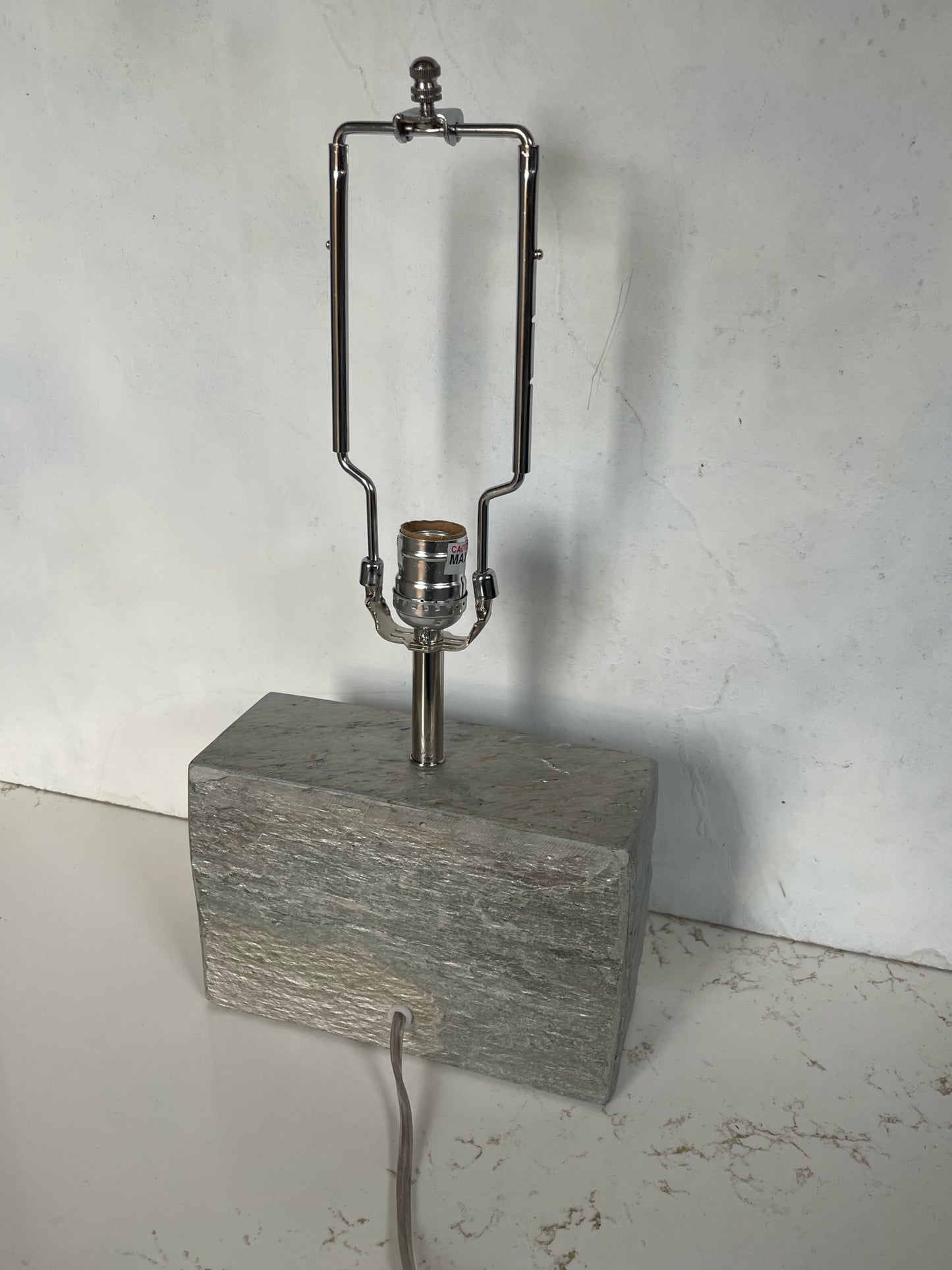 Silver Slate Crate & Barrel Lamp