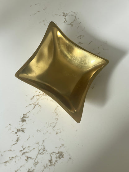 Gold Brass Coated Casted Aluminum Poker Suite Trinket Bowls