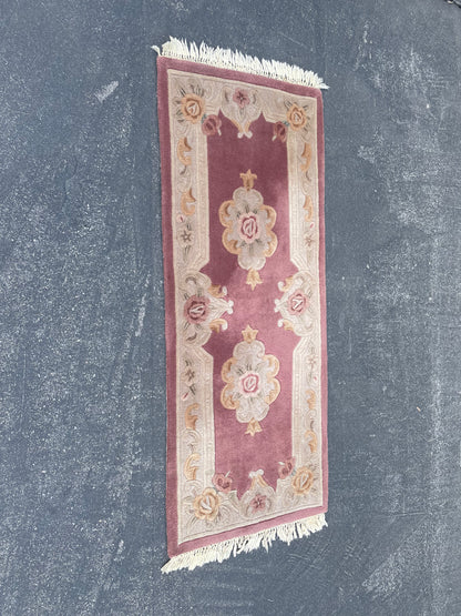 Vintage Pink Wool Runner