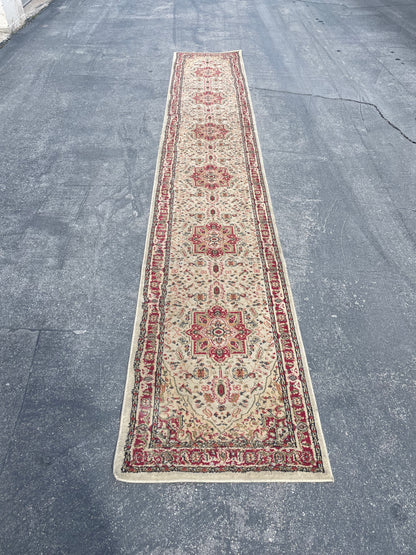 Neutral Floral 13ft Runner - Machine Made